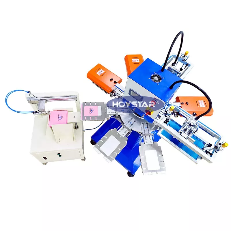 ఆటోమేటిక్ 2 కలర్స్ నాప్‌కిన్ స్క్రీన్ ప్రింటింగ్ మెషిన్